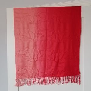 Red ombre silk scarf